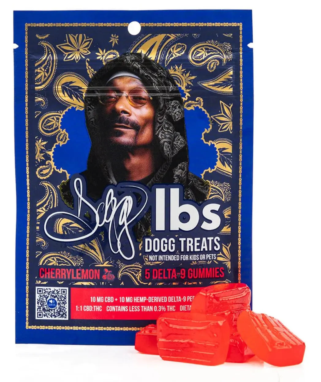 Snoop Dogg's Dogg lbs Delta 9 Dogg Treats THC - CBD Gummies, Gummy, Edible, Grape, Blue Raspberry, Cherry-Lemon Snoop Dogg