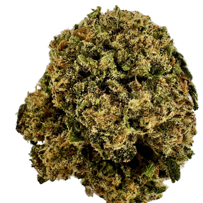 Close-up of a cannabis bud on a light gray background