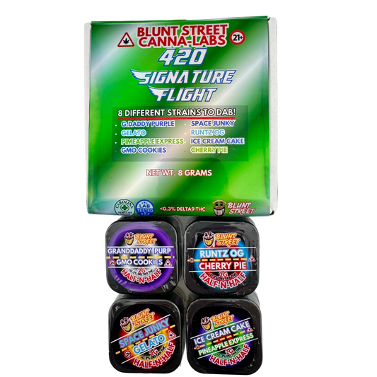 420 Signature Flight | 8g THCA Concentrate Bundle | 8 Strains | 4 Split Jars