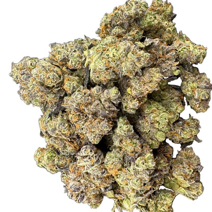 Close-up of dried cannabis buds on a dark surface