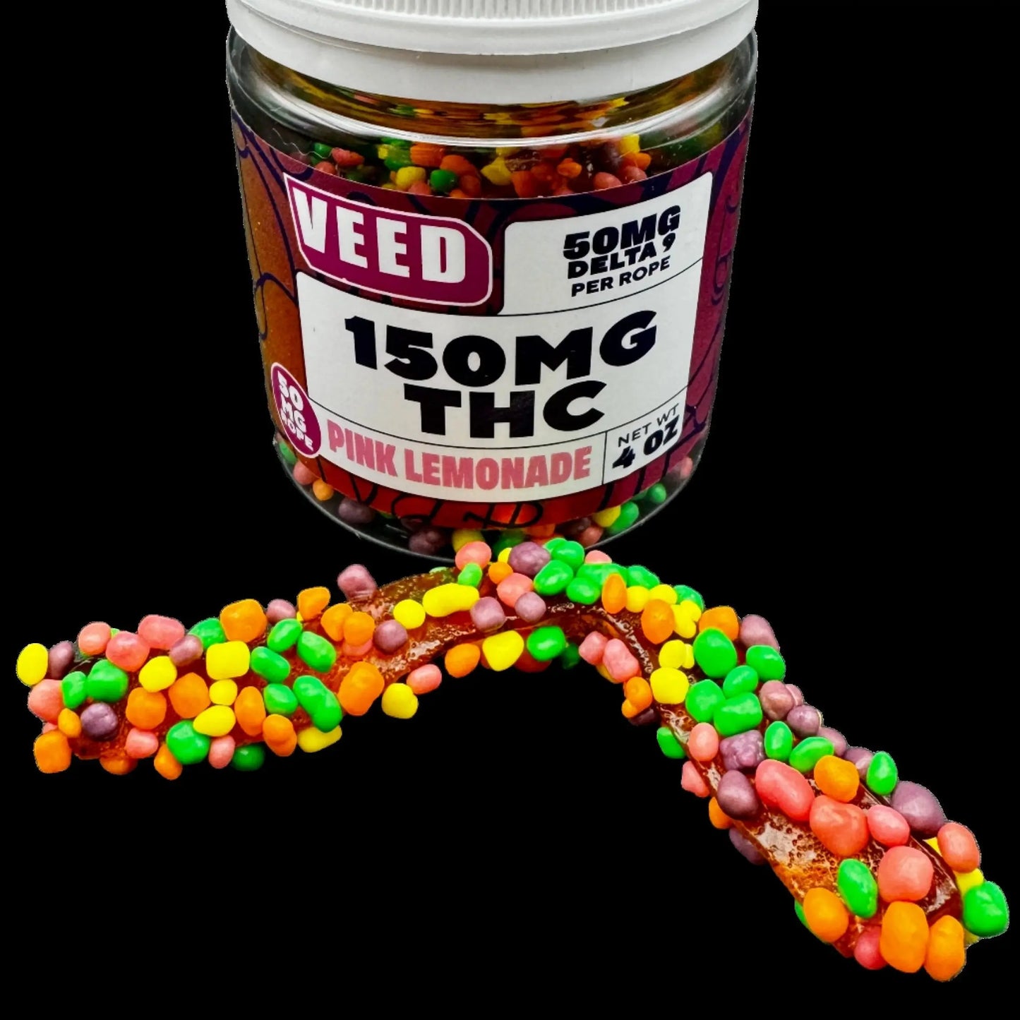 150mg Delta 9 THC Gummy Candied Ropes by Veed Labs Veed Labs