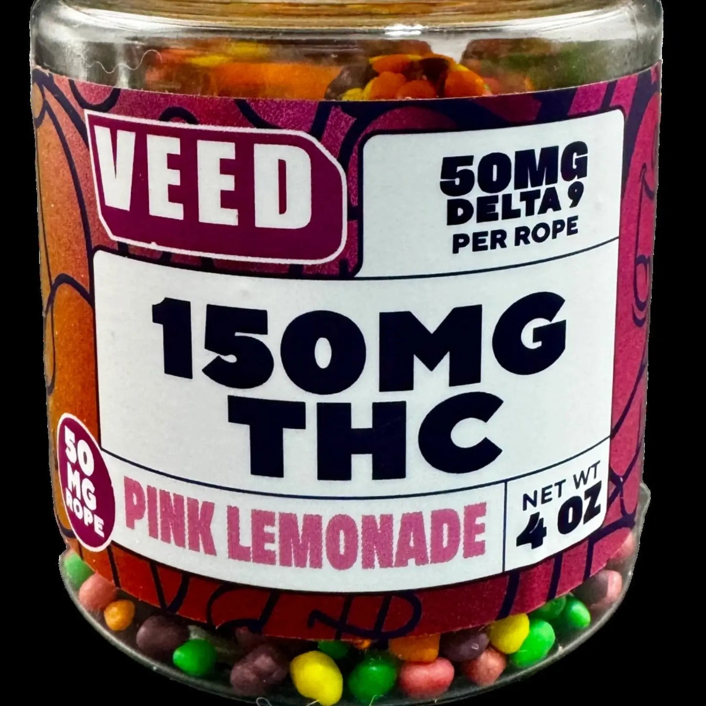 150mg Delta 9 THC Gummy Candied Ropes by Veed Labs Veed Labs