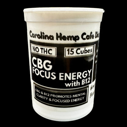 CBG FOCUS ENERGY with MELATONIN, 25mg CBG with 2.5mg of Melatonin, Daytime Gummy, Energy Edible Carolina Hemp Cafe