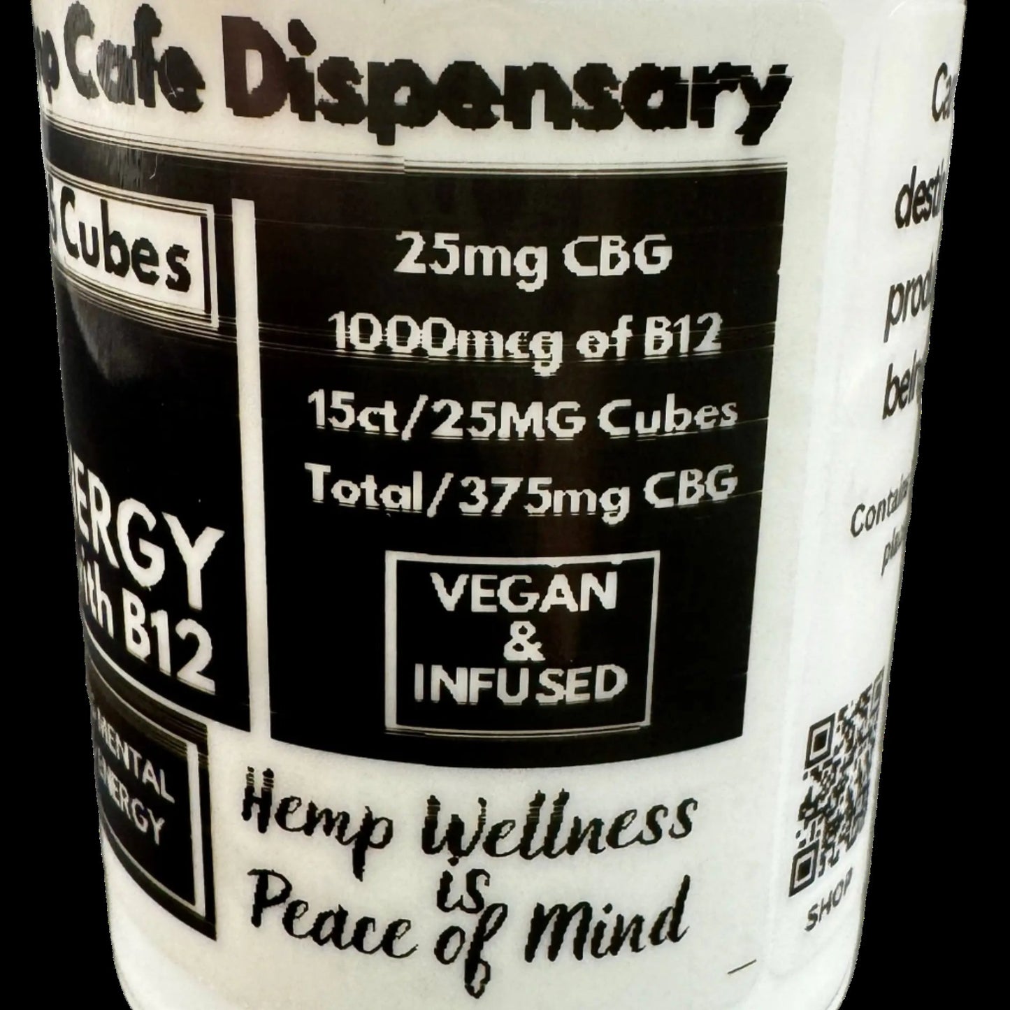 CBG FOCUS ENERGY with MELATONIN, 25mg CBG with 2.5mg of Melatonin, Daytime Gummy, Energy Edible Carolina Hemp Cafe