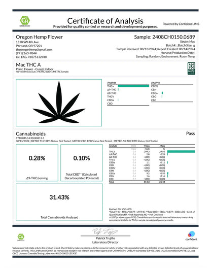 MAC 1 Hybrid – Balanced 50/50 Indica & Sativa | Delta 9 THC 26.5% Product vendor THCA Flower  Carolina Hemp Cafe