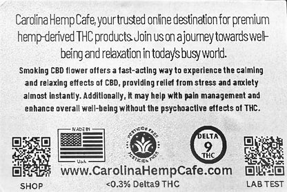 CBD Dog Walkers: 17.5% CBG!!,  Bubba Kush 100% CBD Flower, ZERO THC, Pesticide Free, by Carolina HEmp Cafe Product vendor Pre-Roll  Carolina Hemp Cafe