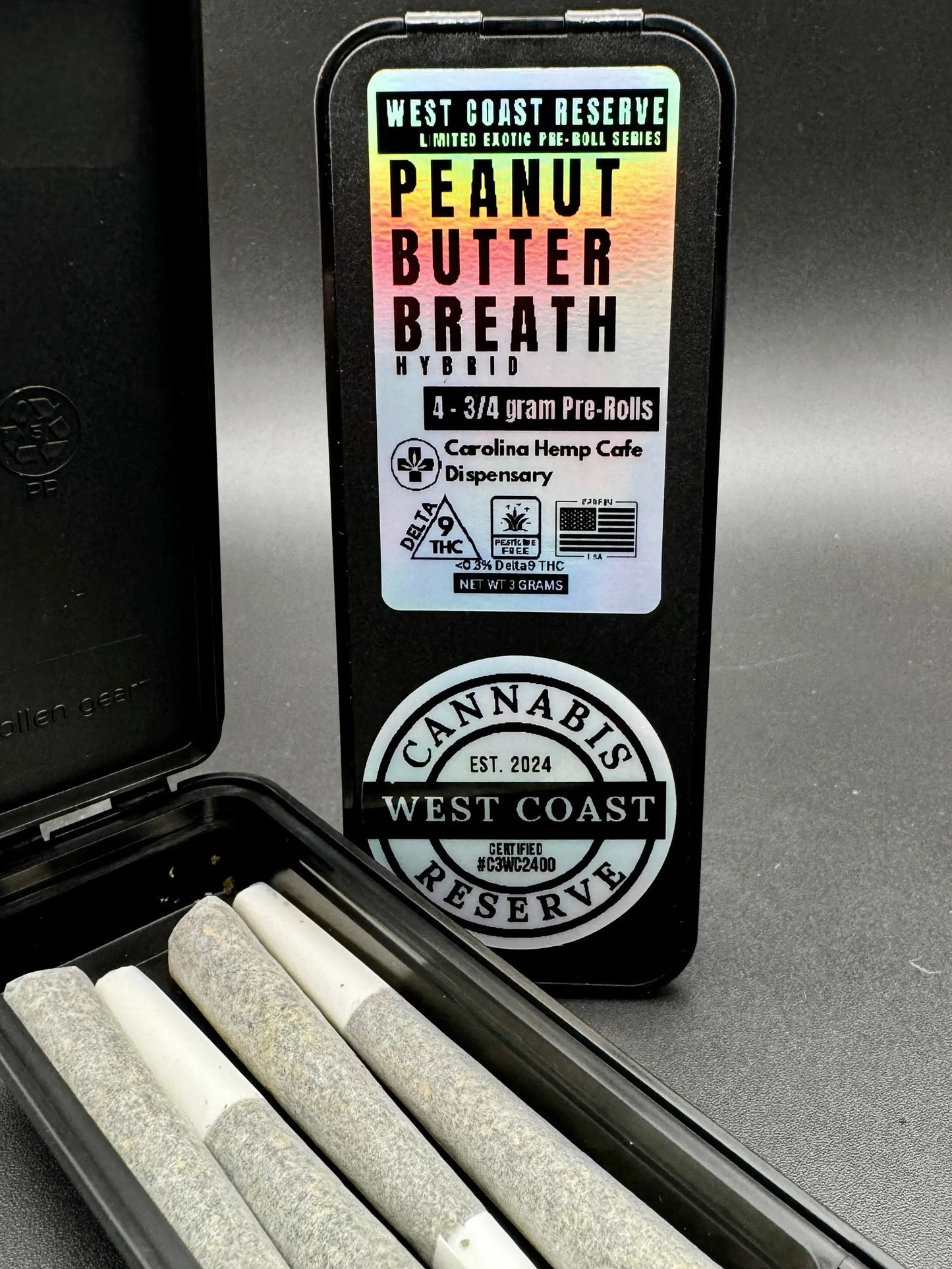 West Coast Reserve Pre-Rolls: Limited Exotic Pre-Roll Series Product vendor   Carolina Hemp Cafe