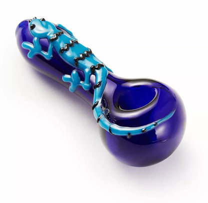 Glass Pipe: 4" Glow Lizard with Case & Cleaning Kit