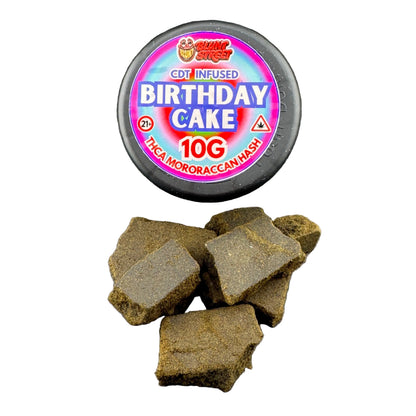 Birthday Cake THCA Moroccan Brick Hash | CDT Infused Premium Pressed Hash