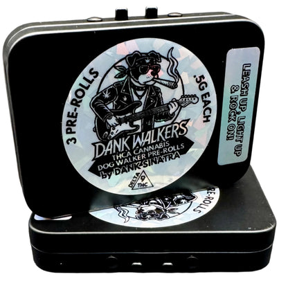 Dank Walkers – .5g Dog Walker Pre-Rolls in Travel-Ready Metal Case