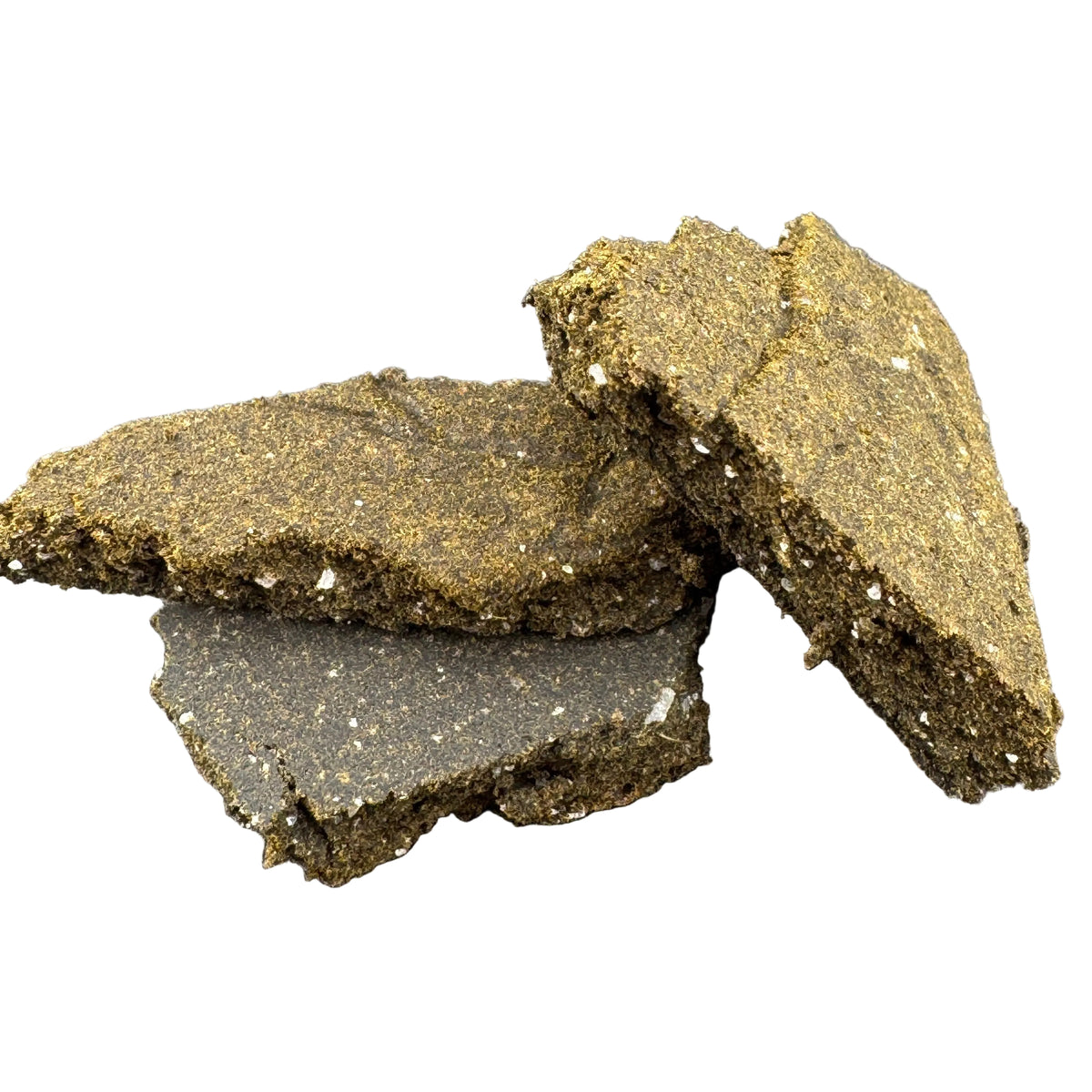 Diamond-Infused 87% THCA Moroccan Brick Hash | 99.4% THCA Diamond Infused