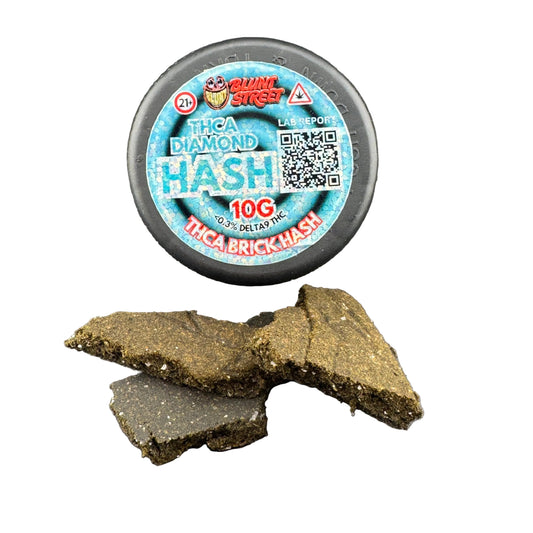 Diamond-Infused 87% THCA Moroccan Brick Hash | 99.4% THCA Diamond Infused