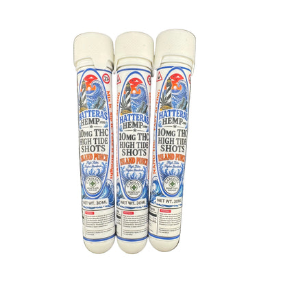 Hatteras Hemp High Tide 10mg THC Shot & Cocktail Mixer | Island Punch | Child-Resistant Bottle