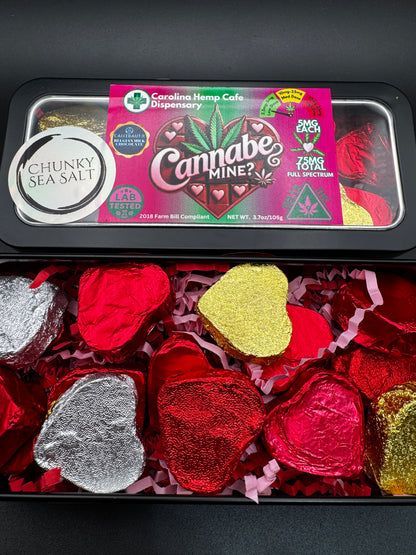 5mg CannaBe Mine? Valentine's Day Bundle |  Low-Dose THC Chocolate Hearts | Carolina Hemp Cafe