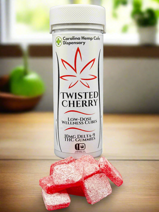 10mg Delta-9 THC Twisted Cherry | Low-Dose Gummies | Carolina Hemp Cafe