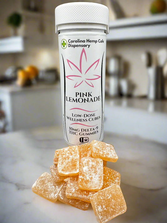 10mg Delta-9 THC Pink Lemonade | 30 Low-Dose Gummies |  Carolina Hemp Cafe