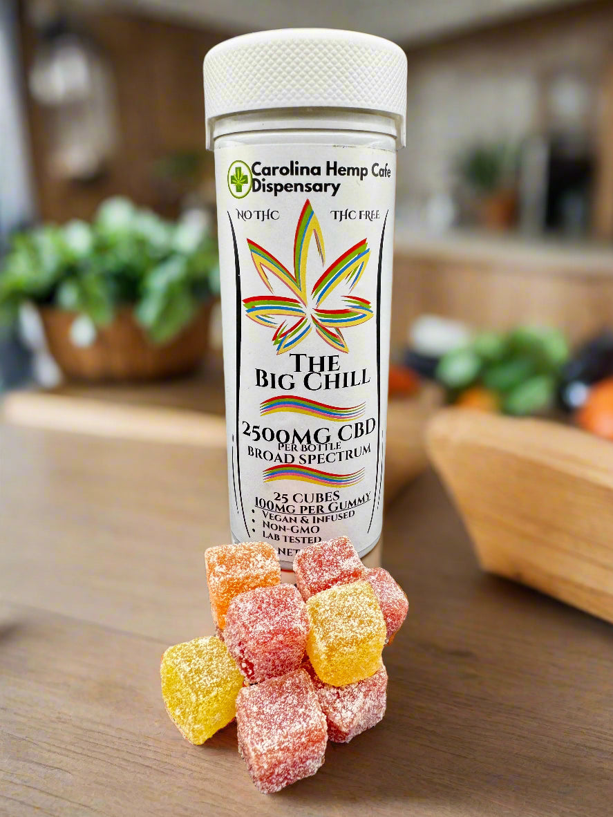 2500mg CBD Gummies | The Big Chill | 25ct/100mg Each | Maximum Relaxation & Relief | Carolina Hemp Cafe