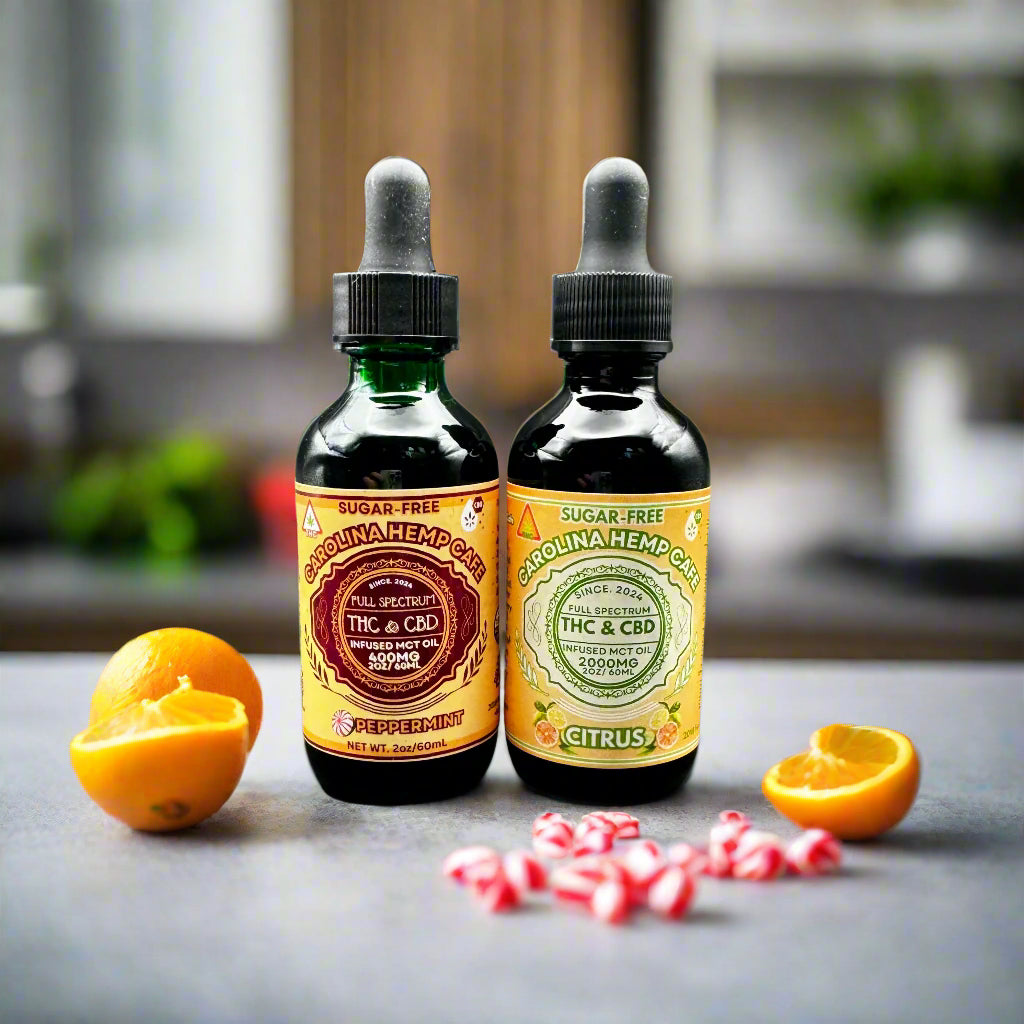 Medium-Dose 2000mg Full Spectrum THC & CBD Sugar-Free Citrus Tincture | Carolina Hemp Cafe