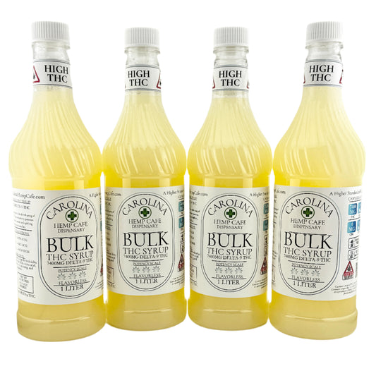 Bulk THC Syrup – Flavorless (7,400mg THC per Liter)
