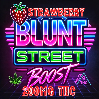 THC Shot - Blunt Street Boost: Strawberry Flavored, 200mg Delta-9 THC