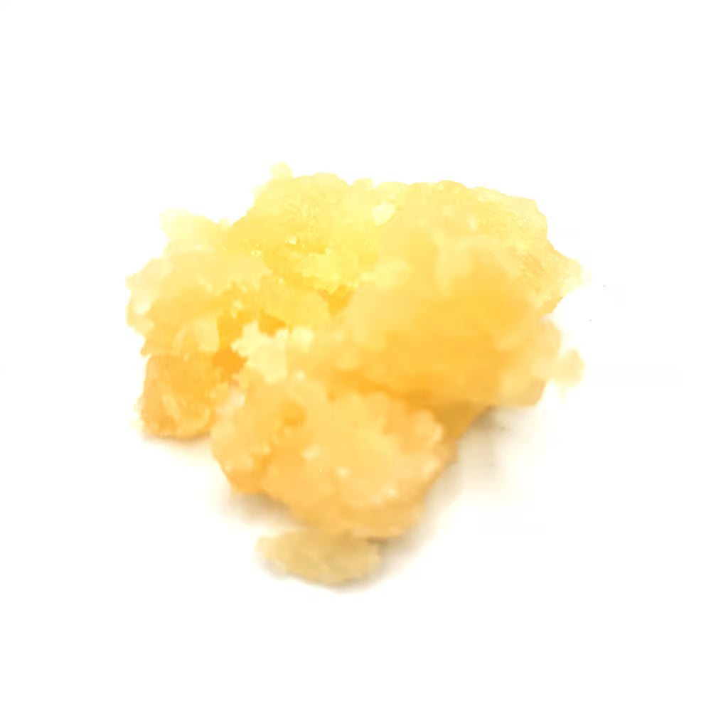 Yellow substance on a white background