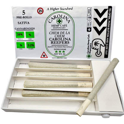 Carolina Reefers – Chem De La Chem (Sativa) | 1G Slim Reefer Pre-Rolls