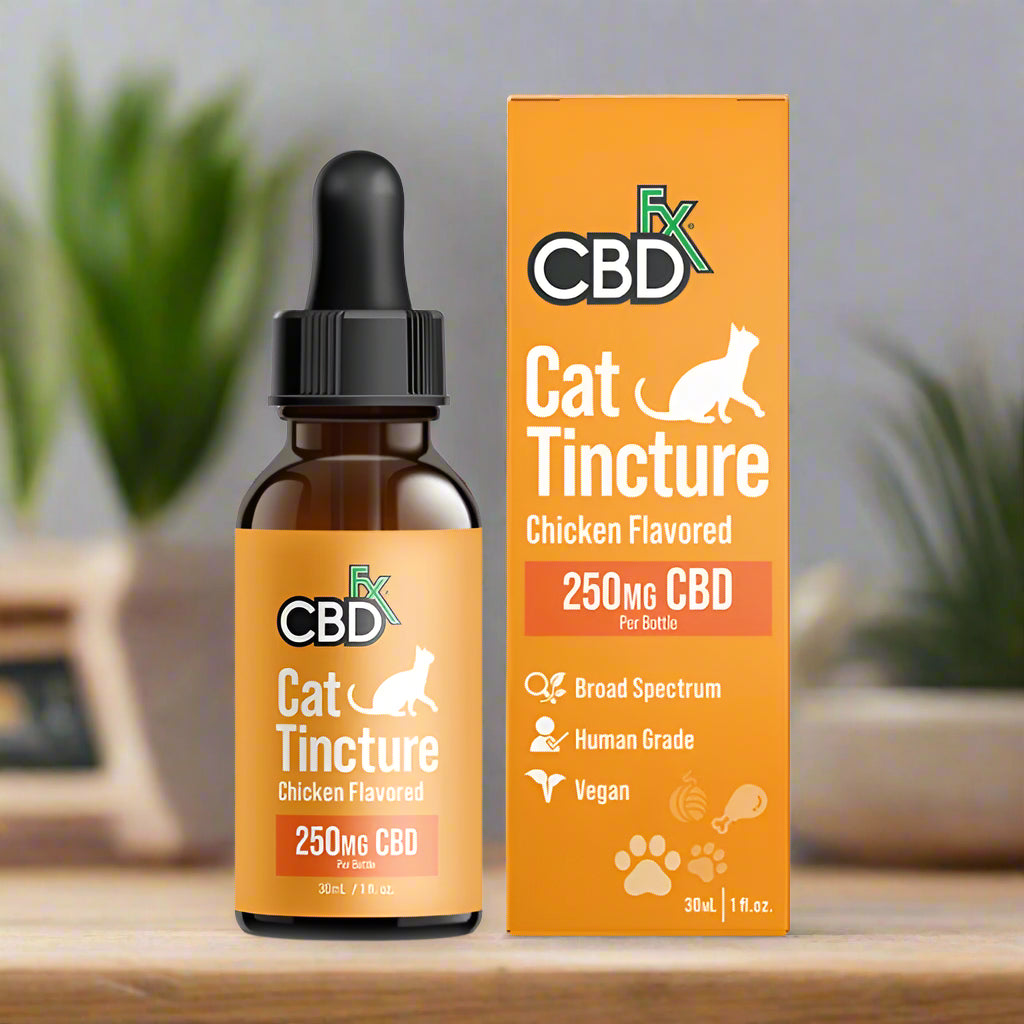 CBD Oil for Cats | 250mg Broad Spectrum Tincture – Natural Chicken Flavor